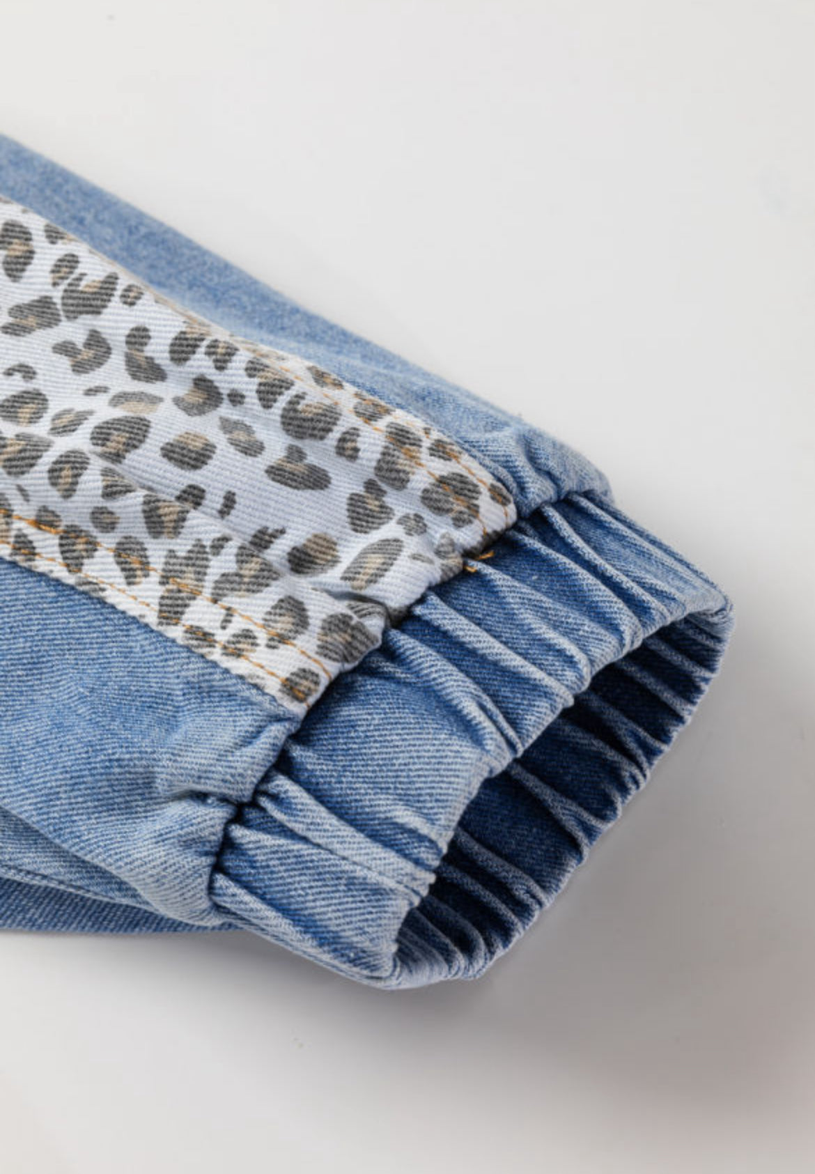 Leopard denim jacket