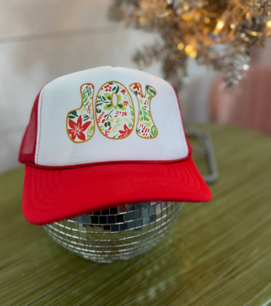 Floral joy trucker hat