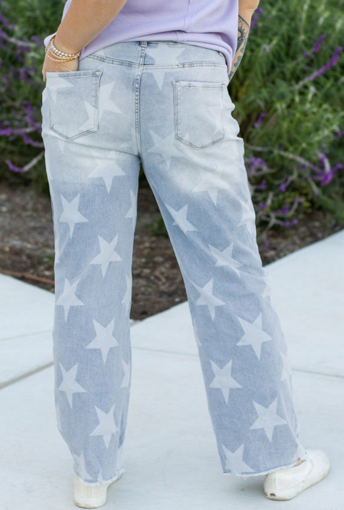 Star printed jeans