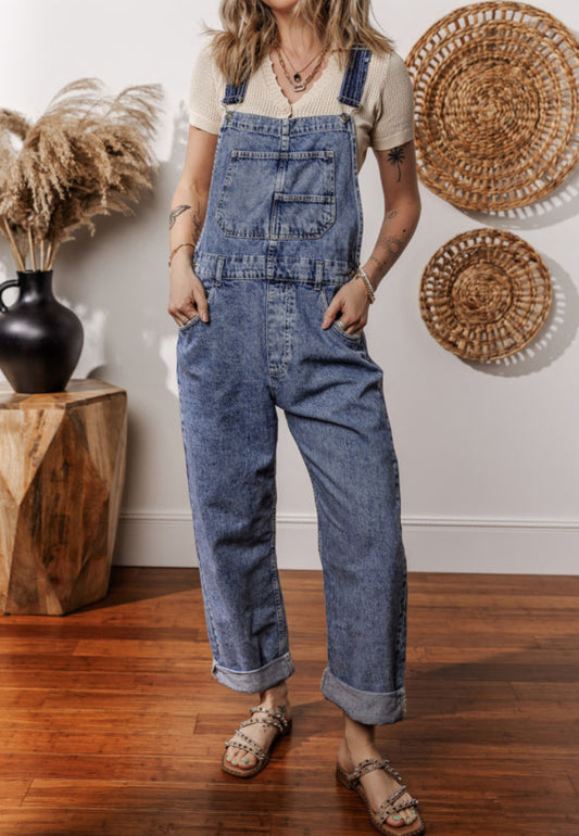 Denim overalls