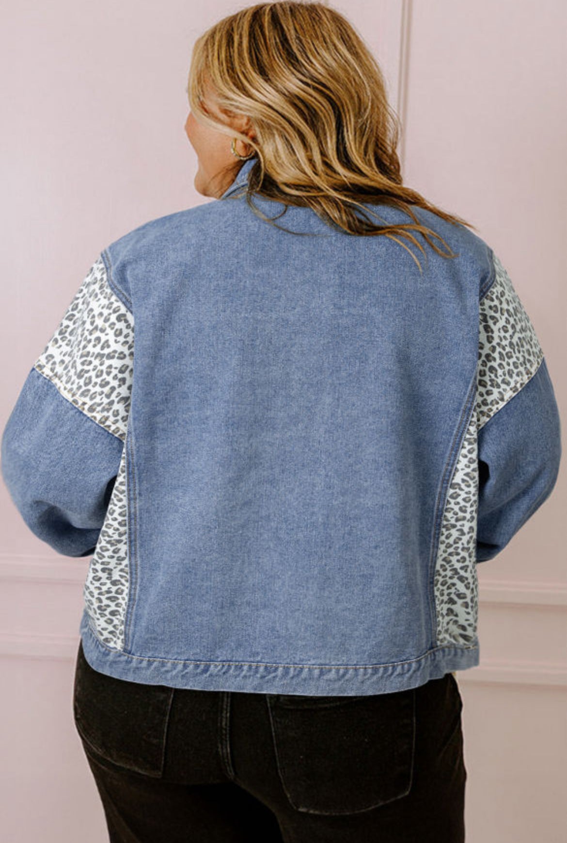 Leopard denim jacket